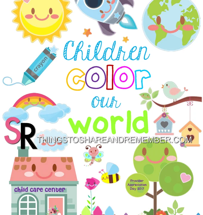 Children Color Our World Printable Poster
