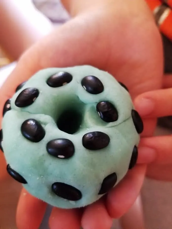 Bugs + Crawly Things: Ants Play dough ant hills with black beans