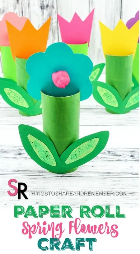 Paper Roll Spring Flowers Craft