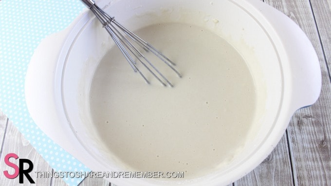DIY Sand Play Dough whisk until smooth 