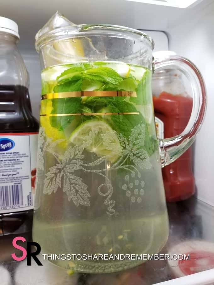 pitcher in refrigerator