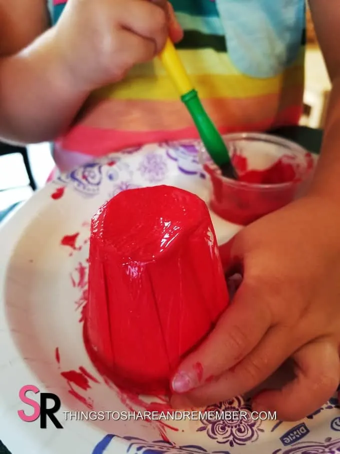 painting cups red