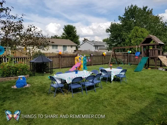 party tables set up 