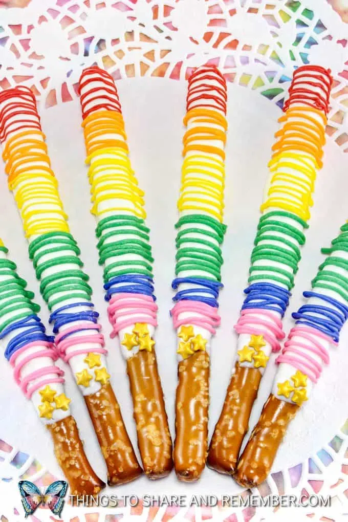 Rainbow Pretzel Rods
