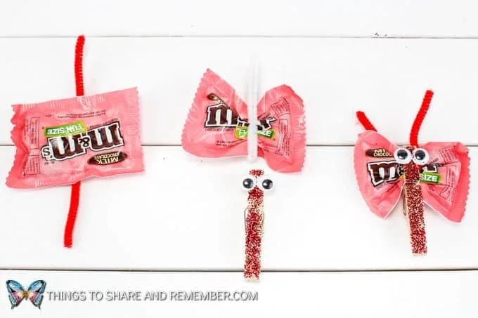 M & M Candy Love Bug Valentines assembly