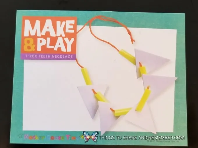 Make & Play T-Rex Teeth Necklace We Are The Dinosaurs