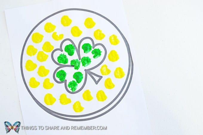 St. Patrick's Day Pom Pom Painting