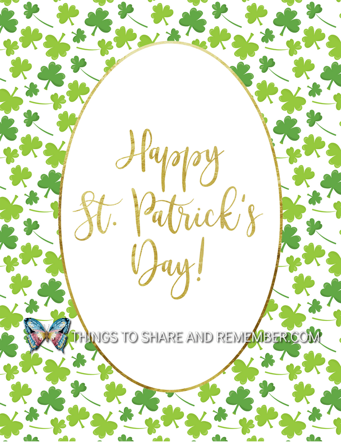 St. Patrick's Day Free Printables to Print and Frame