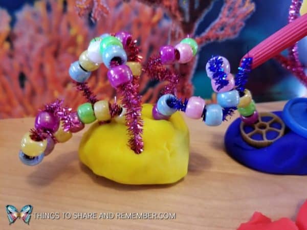 Coral Collages and STEAM Station Ocean Commotion Preschool Theme
