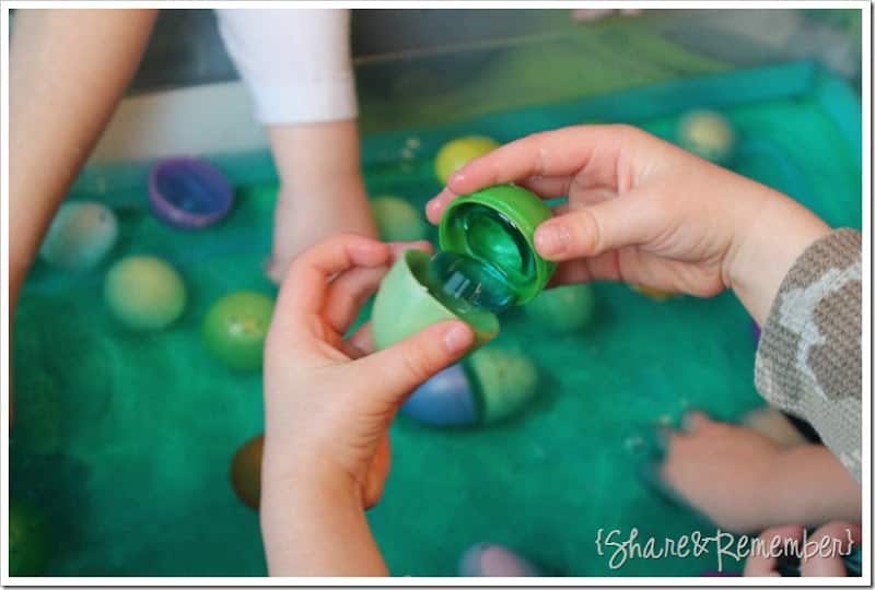 Easter water sensory play