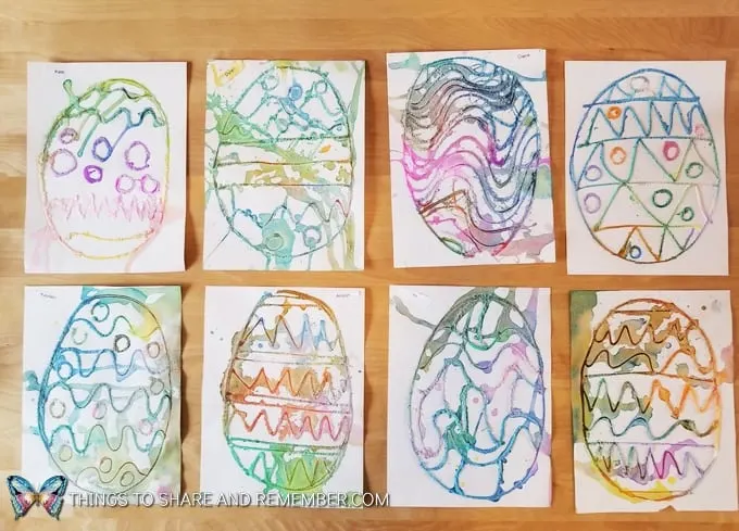Salt Painting Easter Egg Art