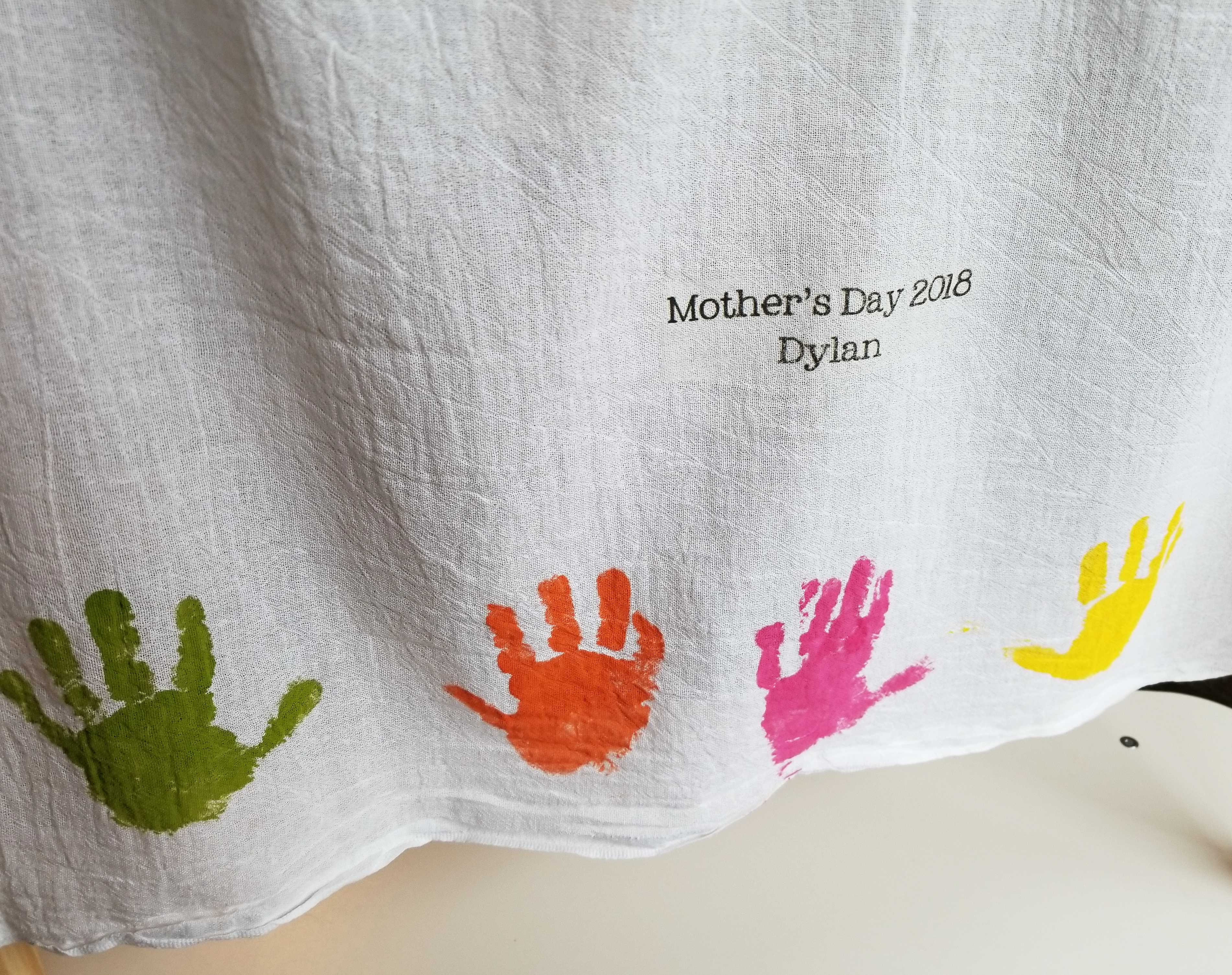 Keepsake Mother's Day Handprint Dish Towels