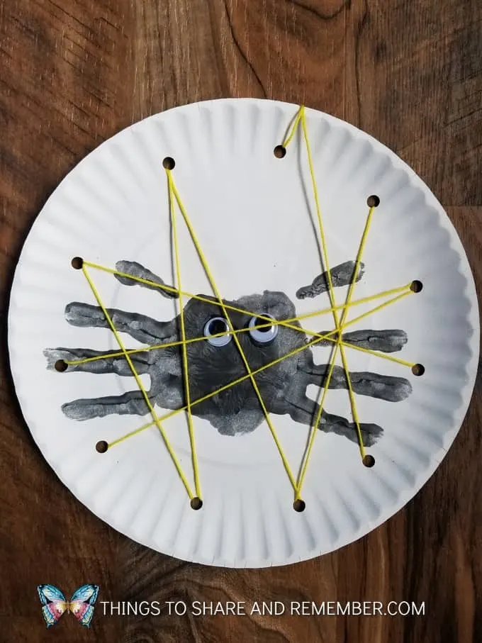 Handprint Spiders & Paper Plate Webs