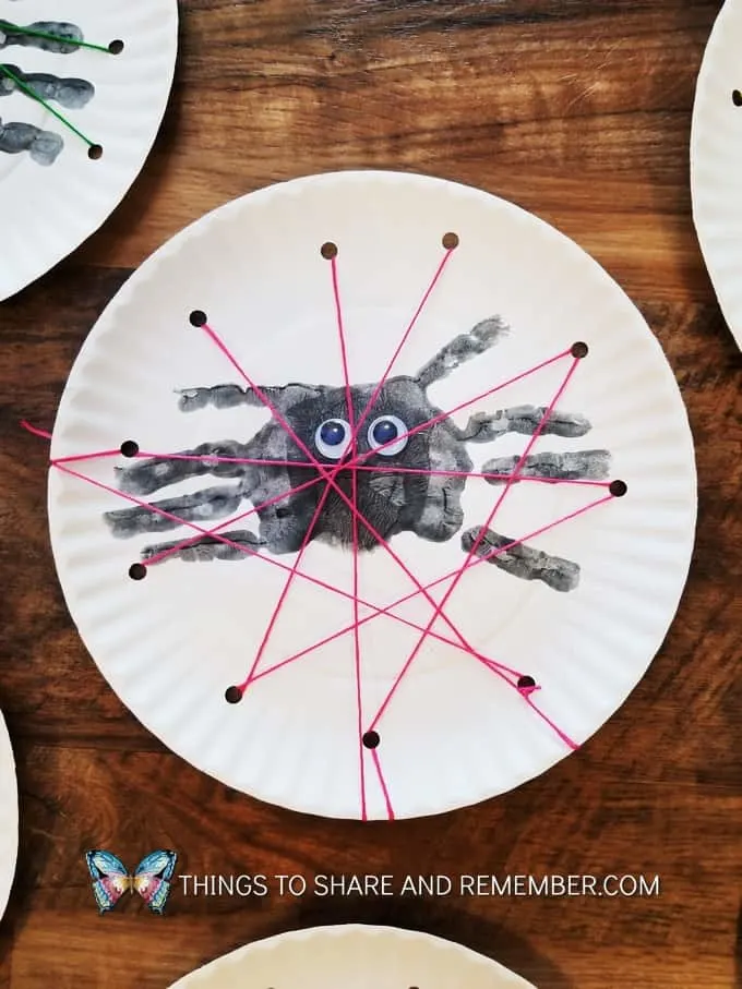 Handprint Spiders & Paper Plate Webs