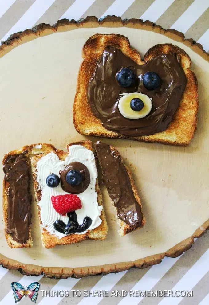 Animal Toast Snacks for Kids with Printable Directions