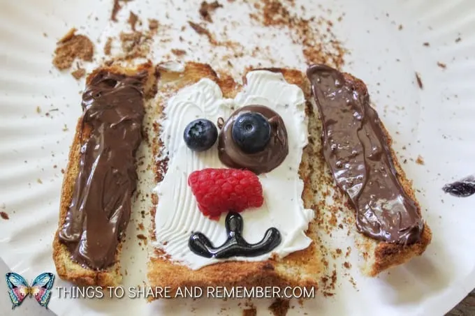 puppy toast snack Animal Toast Snacks for Kids with Printable Directions
