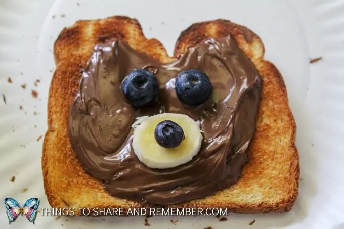 Bear snack Animal Toast Snacks for Kids with Printable Directions
