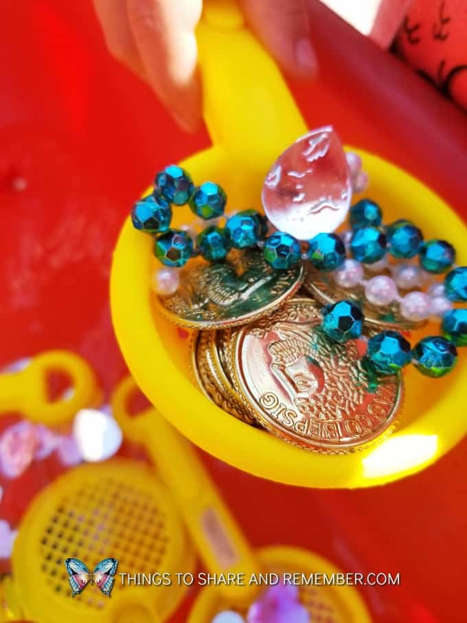 water treasure 
Gems and Jewels Sensory and Sorting Play Activities Preschool Activities