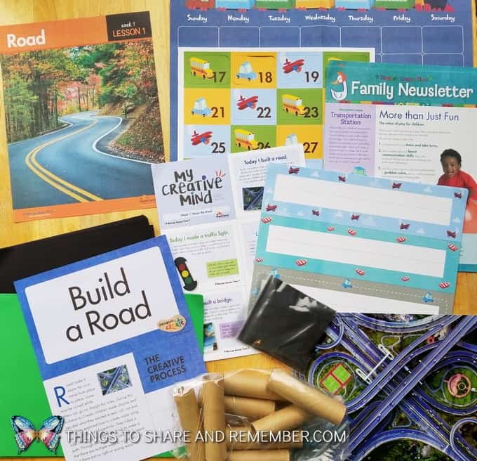 Lesson 1: Road, calendar, family newsletter, My Creative Mind, Build a road activity