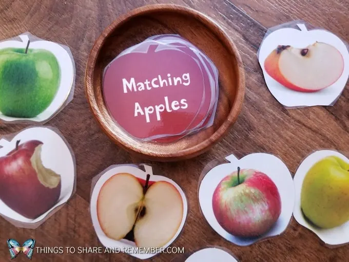 Matching Apples card game