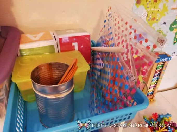 basket with items for  super fun circle time