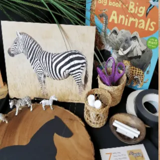 Zebra Stripes Art Going On Safari Preschool Theme #MGTblogger #MotherGooseTime #preschool #ece #safaritheme