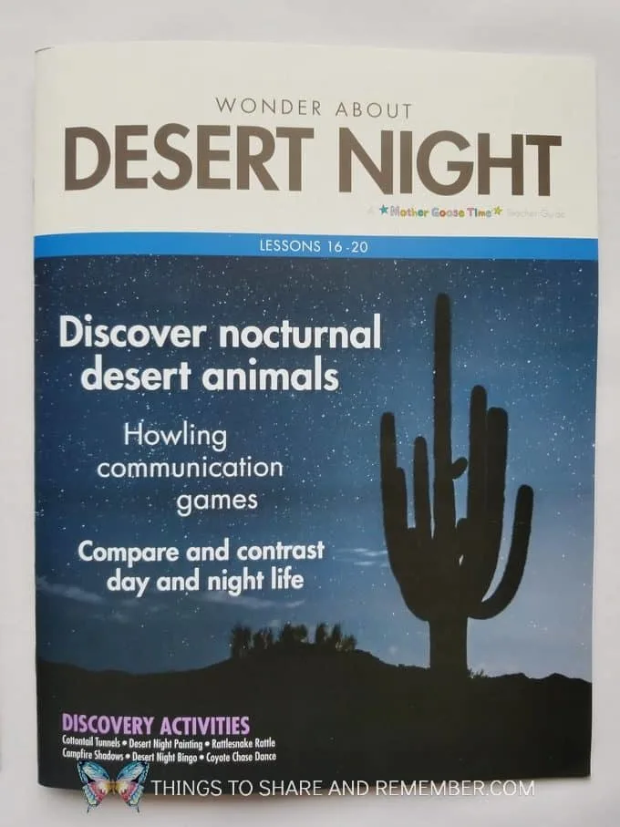 Desert Night Desert Discovery Theme from Mother Goose Time Preschool Curriculum