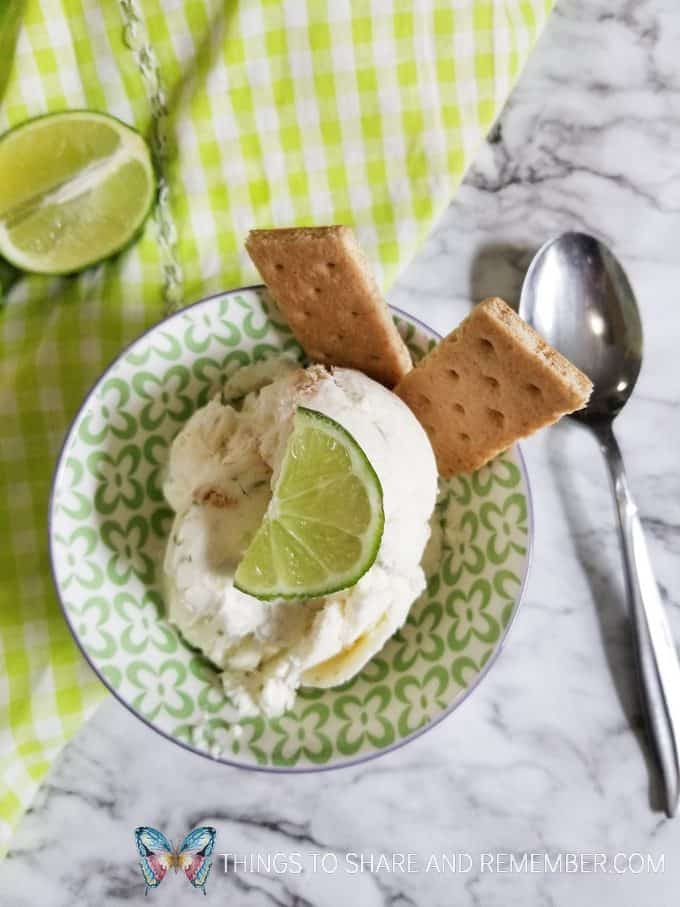homemade lime ice cream 