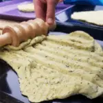 dandelion play dough with wood roller