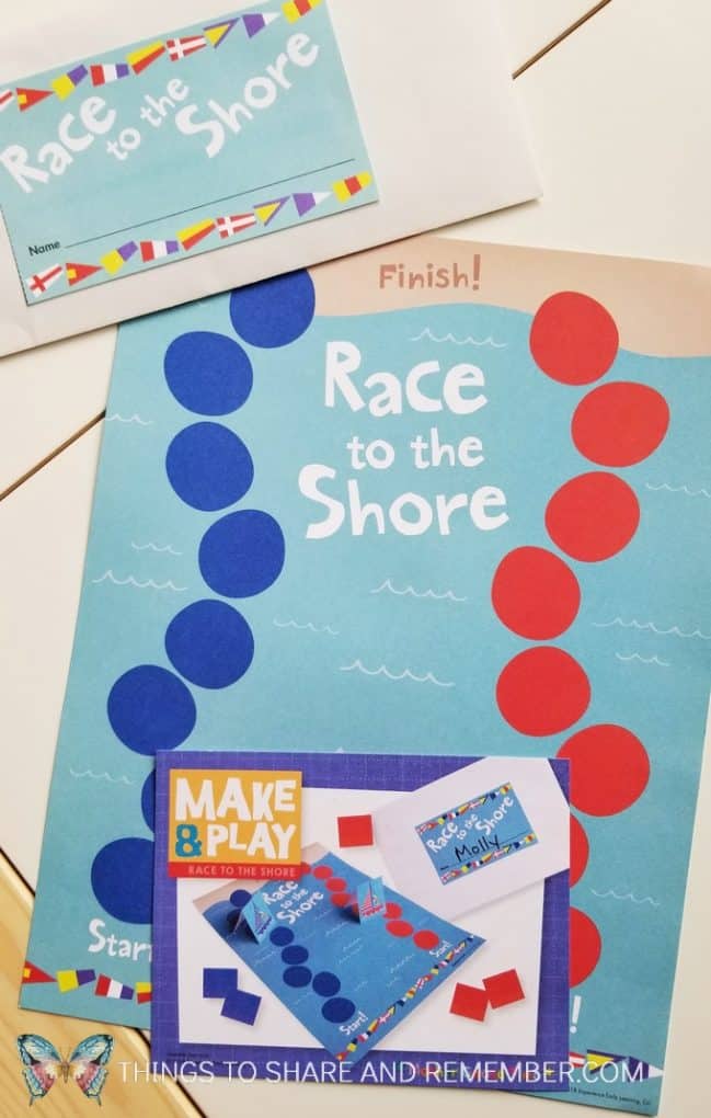 Race to the shore boat game for preschoolers Bubbles and Boats