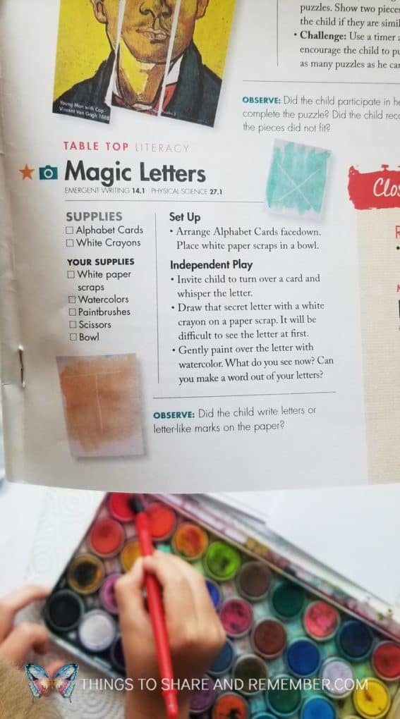 Magic Letters Watercolor Painting Literacy Activity