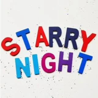 Starry Night Door Hanger - Art Studio Theme