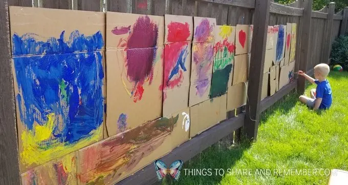Making Cardboard Murals outdoors | Mother Goose Time Art Studio | Lesson 4 Fresco & Mural
