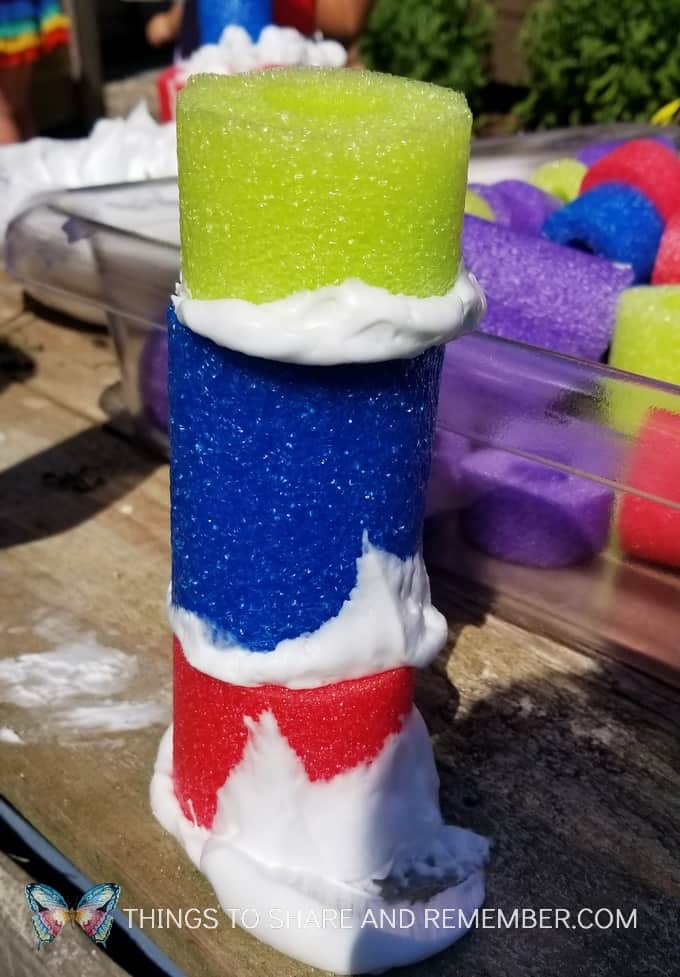 Structure Building with Pool Noodles & Shaving Cream » Share & Remember Celebrating Child & Home