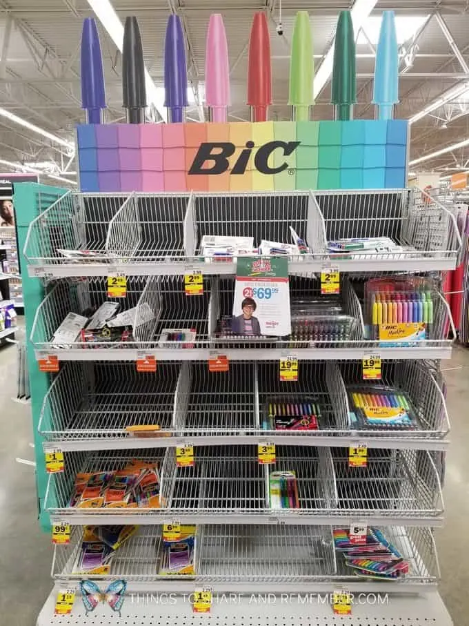 bic pen display at Meijer store