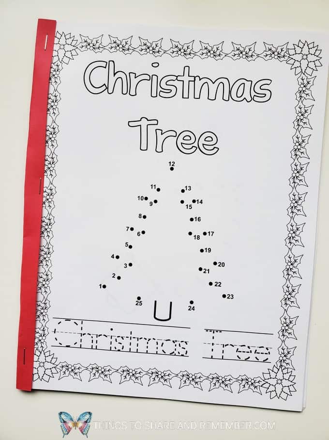 Christmas tree connect the dots page