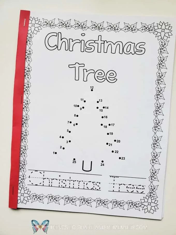 Christmas tree connect the dots page