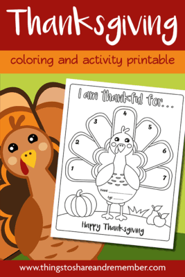 I Am Thankful Turkey Thanksgiving Page For Kids » Things to Share ...
