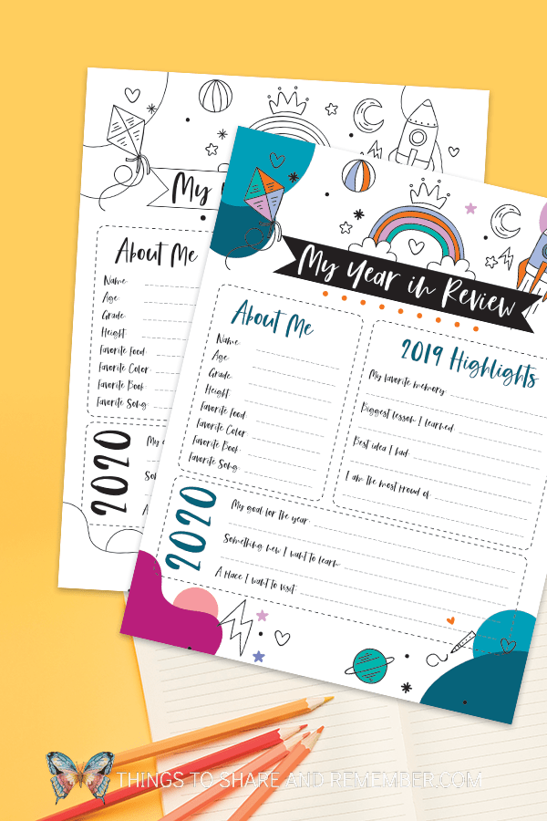 My Year in Review Printable for New Years