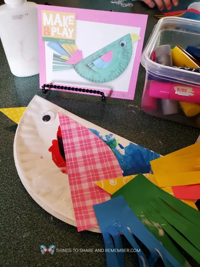 paper plate birds Make & Play Bird Tails