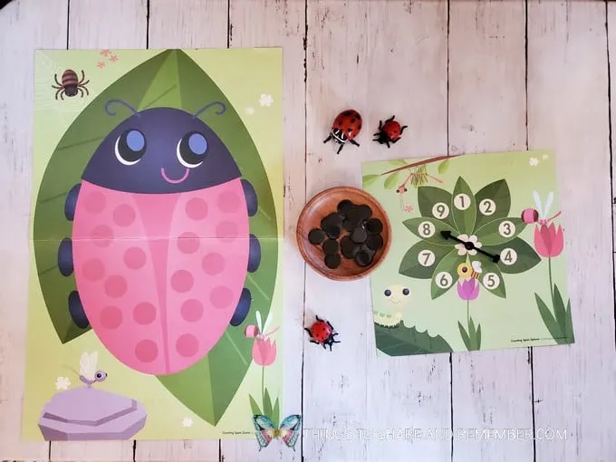 Ladybug Counting Game from Experience Preschool Bugs & Crawly Things theme