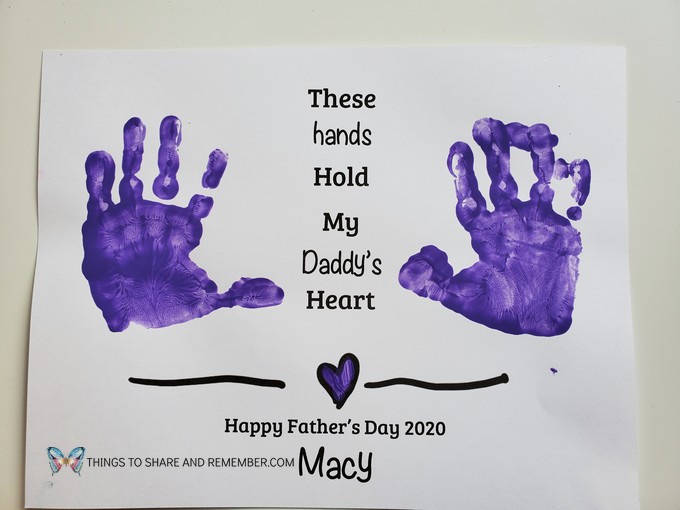 These Hands Handprint Father's Day Printable