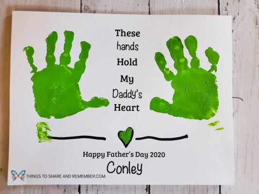 These Hands Handprint Father's Day Printable » Things to Share &amp; Remember