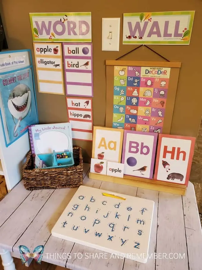Word Wall to Binder alphabet and word cards from Experience Curriculum