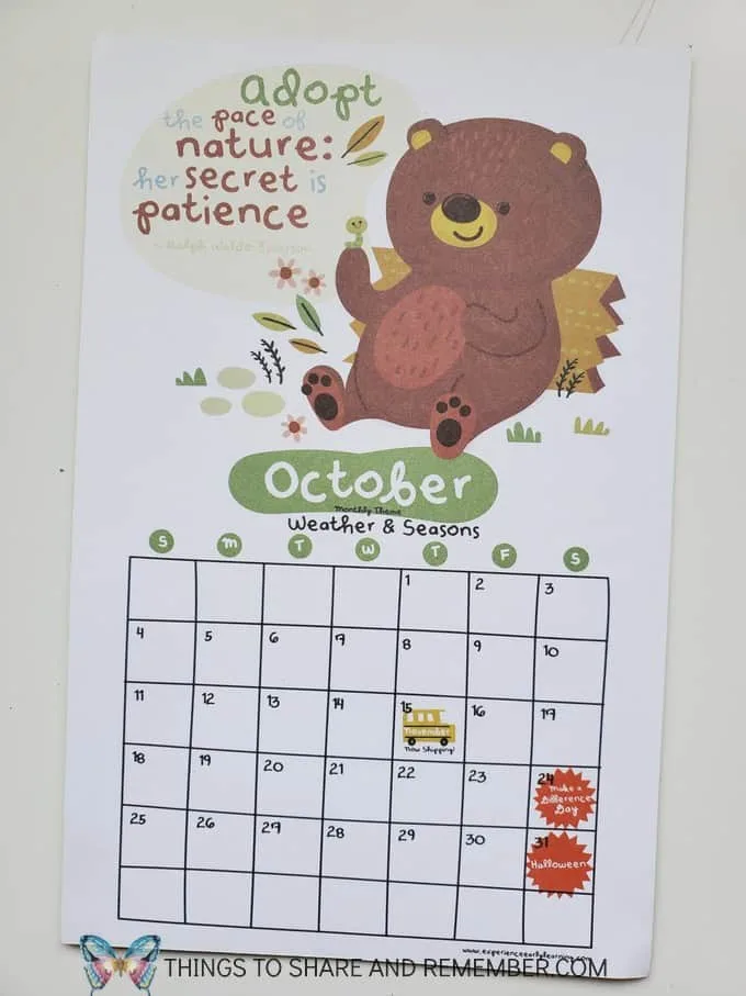 adopt the pace of nature: her secret is patience calendar