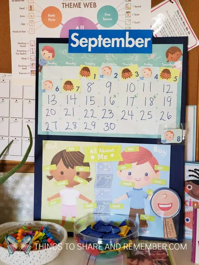 preschool calendar display for Meaningful Calendars for Preschoolers