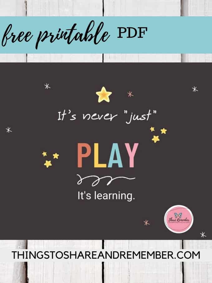 It's Never Just Play Printable Poster PDF 