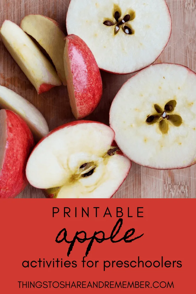 Printable Apple Activities for preschoolers
