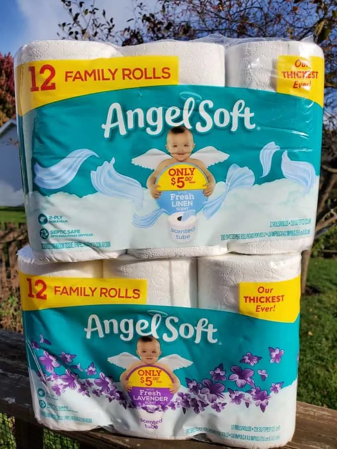 Fresh Scents with Angel Soft® Scented Tube toilet paper available in Fresh Lavender or Fresh Linens