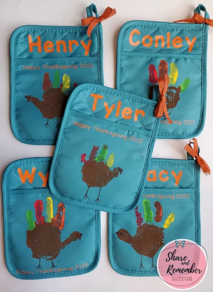 Turkey Handprint Potholder